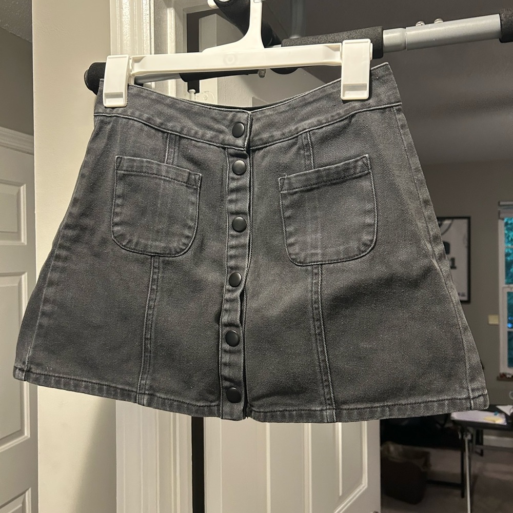 Black Jean Skirt